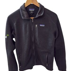 Patagonia Better Sweater Fleece Full Zip Black Jacket Size Small Zippered pocket